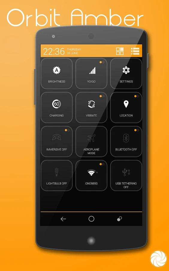 Orbit Amber Theme - CM11/PA - screenshot