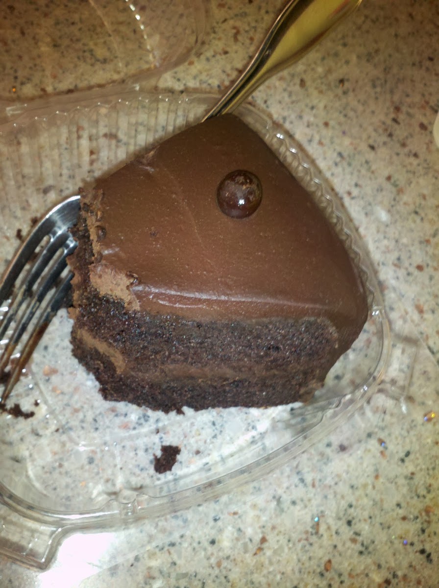 GF chocolate cake made in-house. Very nicely done, doesn't taste GF at all!