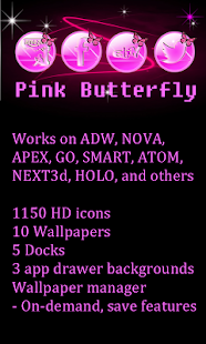 Launcher Theme Pink Butterfly
