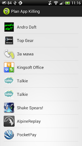 Plan App Killing