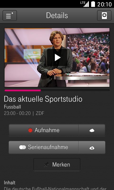 Entertain to go Screen 2