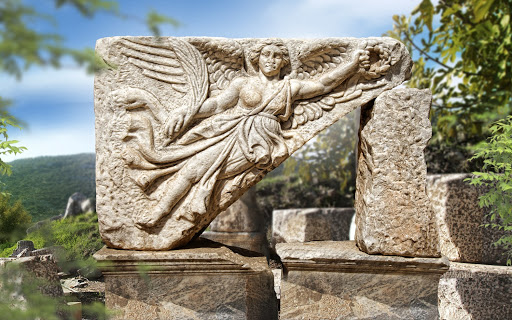 The Greek goddess Nike at Ephesus, Turkey. 