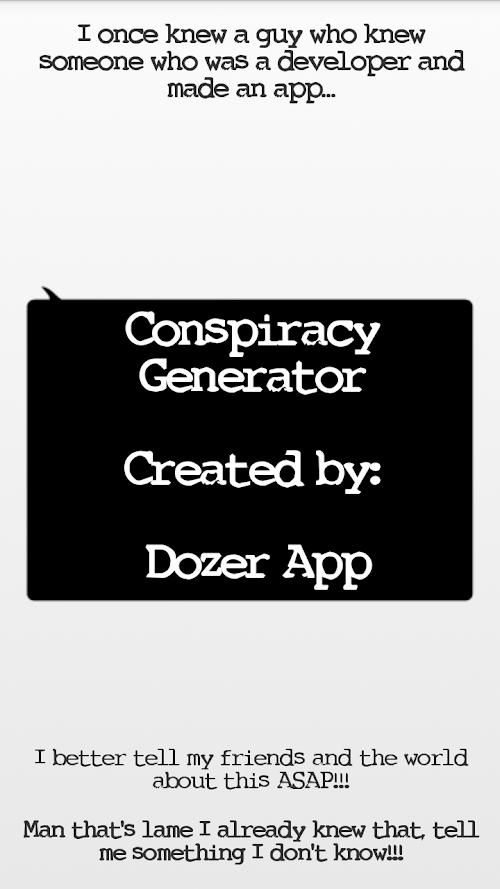 Android application Conspiracy Generator Donate screenshort