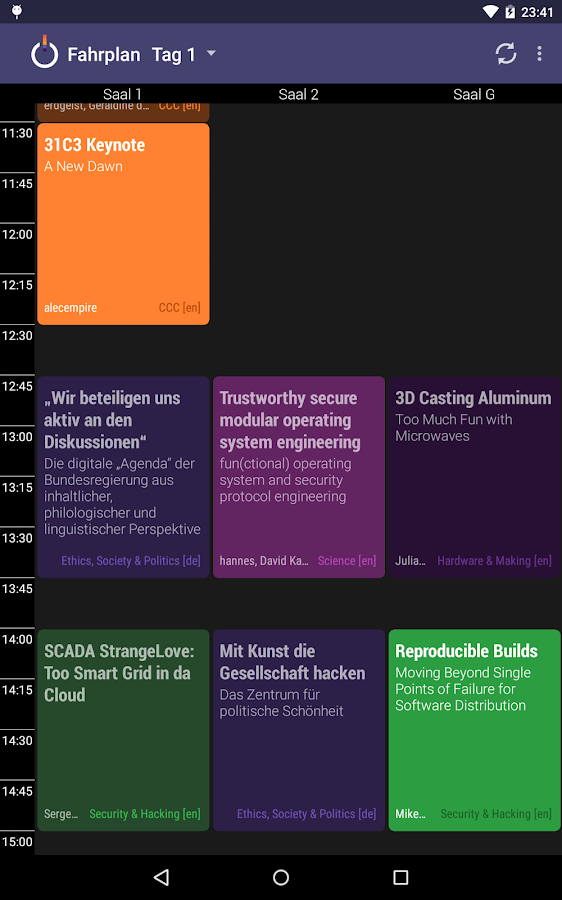    32C3 Schedule- screenshot  