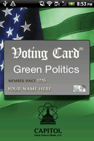 Voting Card Green