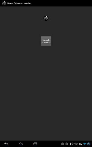 Nexus 7 Camera Launcher