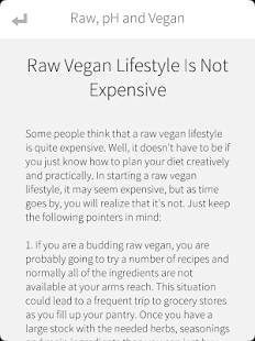 Raw Foods, pH and Vegan Diet Screenshots 6