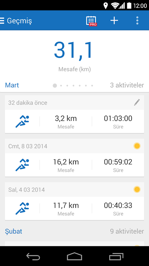 Runtastic - screenshot