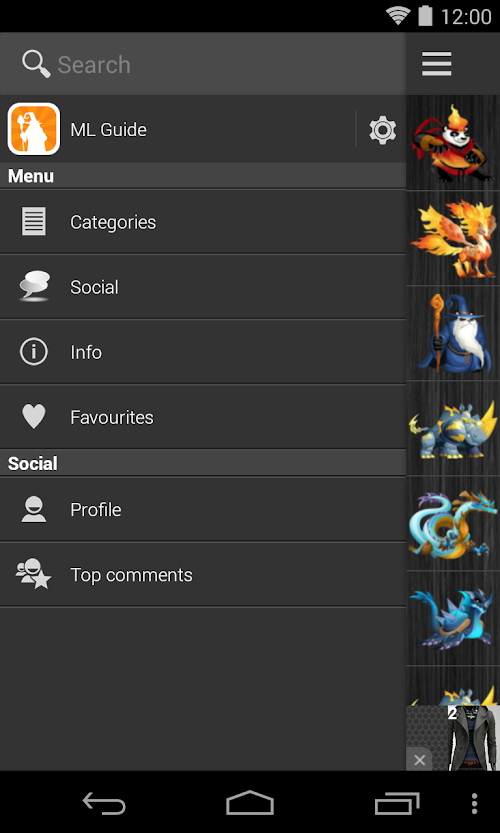 Android application Breeding Guide Monster Legends screenshort