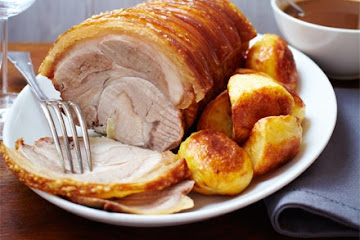 Roast pork with crackling