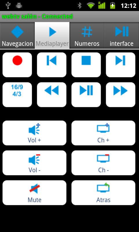 WebTVmote PRO Screen 2