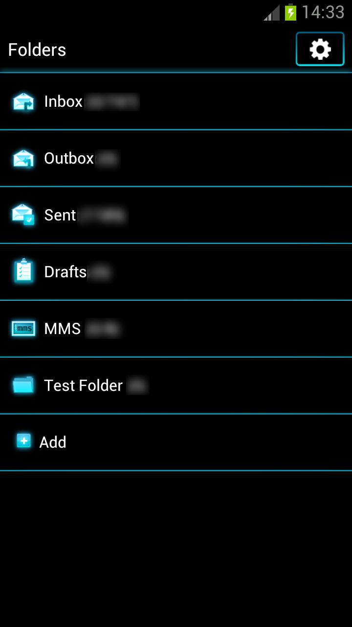 GO SMS Theme Blue Neon Screen 3