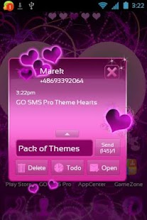 Download Theme Hearts for GO SMS Pro APK