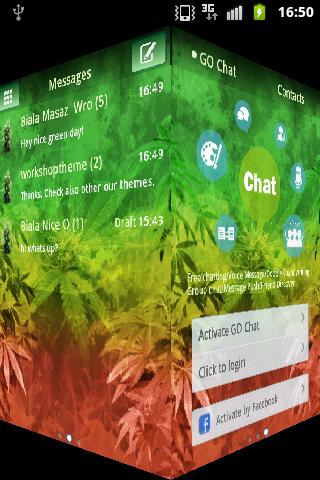 【免費個人化App】GO SMS Pro Theme Weed 的主題雜草的甘賈-APP點子