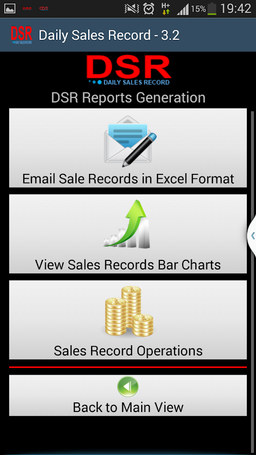 Daily Sales Record Screenshot