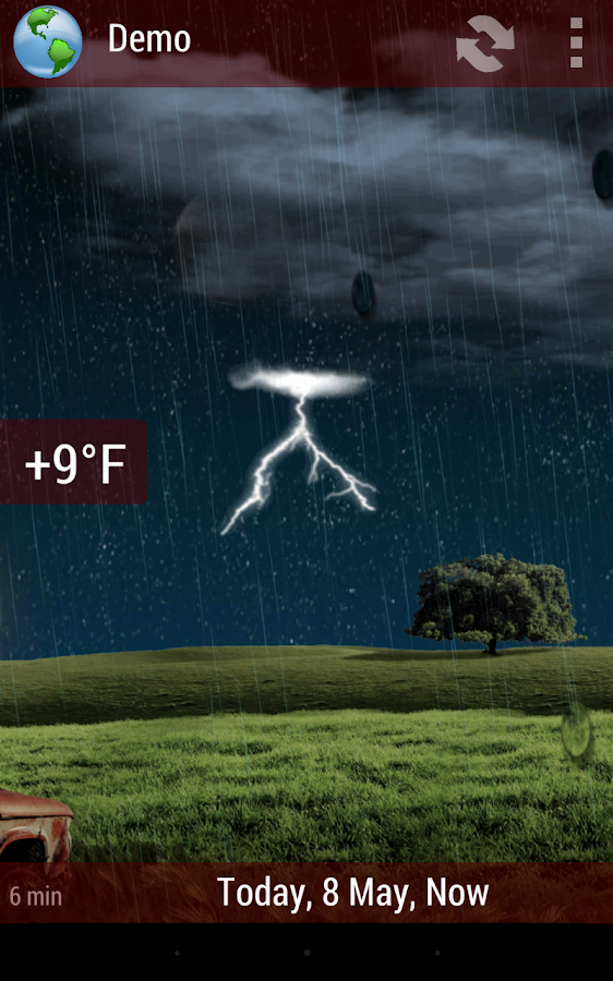 Animated Weather Widget&Clock - screenshot