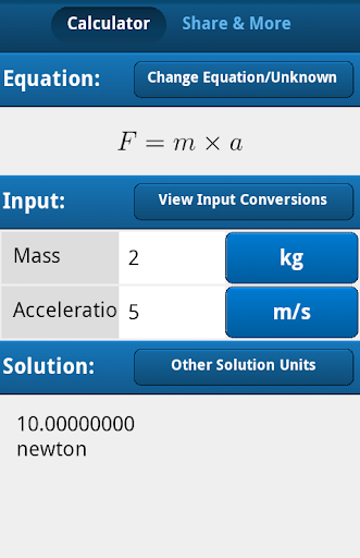 Force Equation Calculator