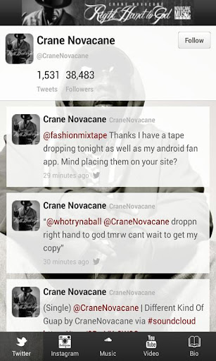 CraneNovacane Fan App