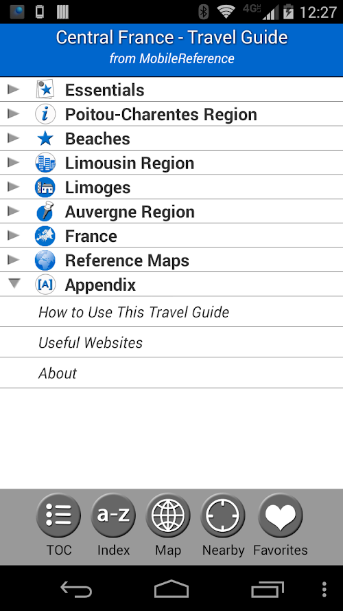 Android application Central France - Guide &amp; Map screenshort