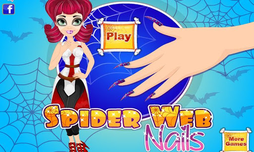 蜘蛛網釘：迷你遊戲，美甲沙龍和改造與五顏六色的化妝！