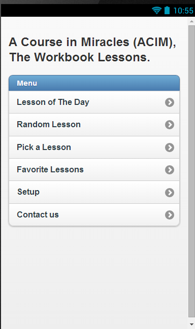 Android application ACIM Daily Lesson App screenshort