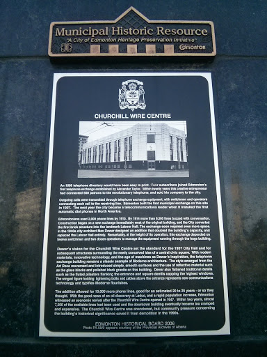 Churchill Wire Centre Plaque