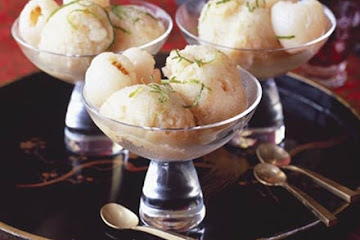 Refreshing lychee & lime sorbet