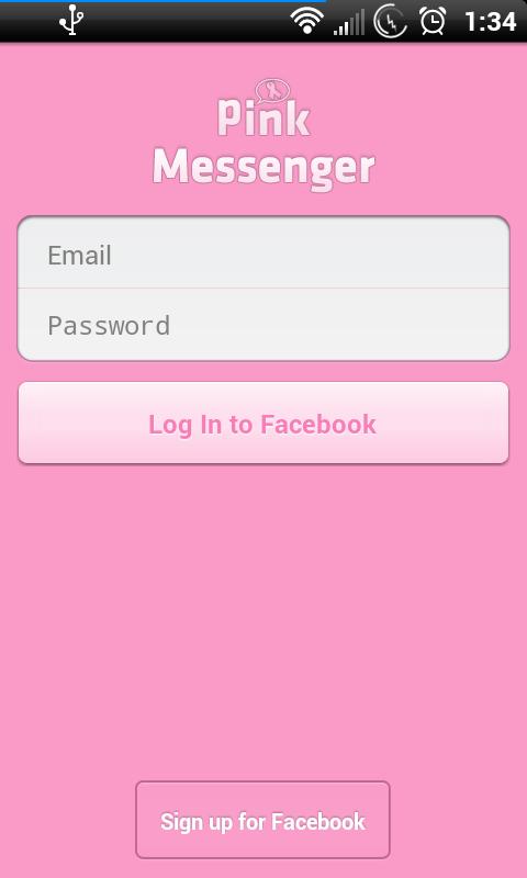 Android application Pink for Facebook Messenger screenshort