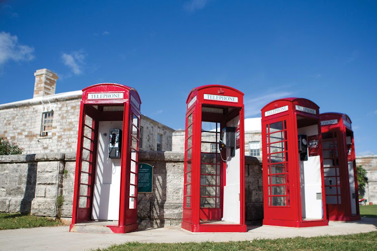 Some traditions and quaint throwbacks endure: British phone booths in Bermuda.
