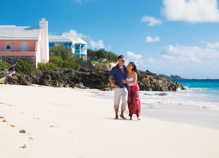 Stroll along some of the beautiful beaches of Bermuda. Bermuda sits far north of the Caribbean Sea off the coast of North Carolina, but the archipelago of 120 islands and islets has a Caribbean soul.