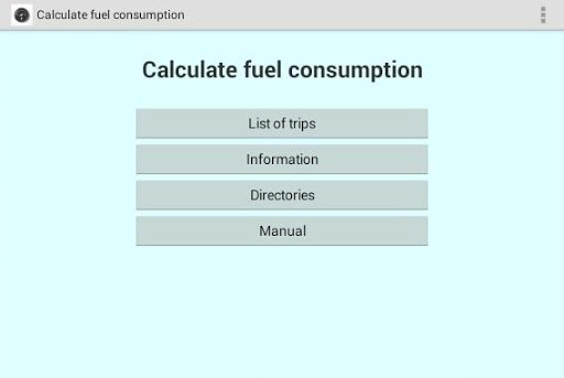 Calculate fuel consumption