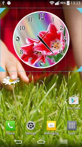 Spring Flowers Clock