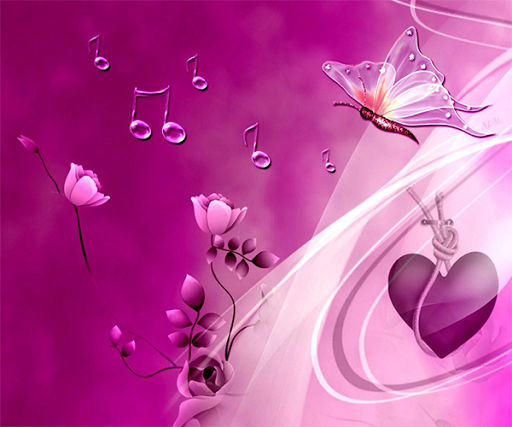 Pink Butterfly Live Wallpaper