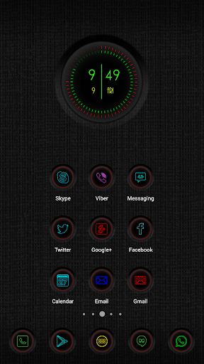 Neon Clock Widgets for Zooper