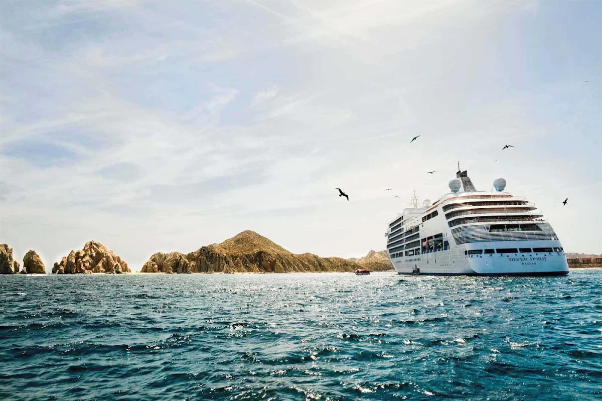Silver_Spirit_at_sea_3 - Silver Spirit, sailing off the coast of Mexico, offers itineraries around the world.