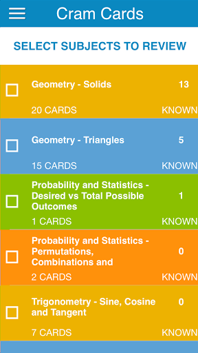 PCAT Math Flashcards