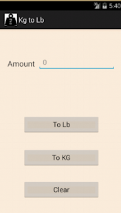 Lastest Kg to Lb, Lb to Kg APK