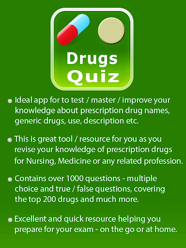 Medication Drugs Quiz