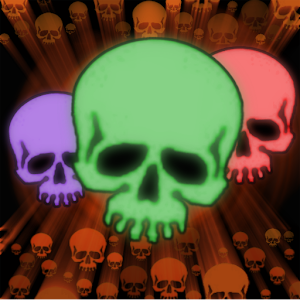 Glowing Neon Skulls Theme 2.0