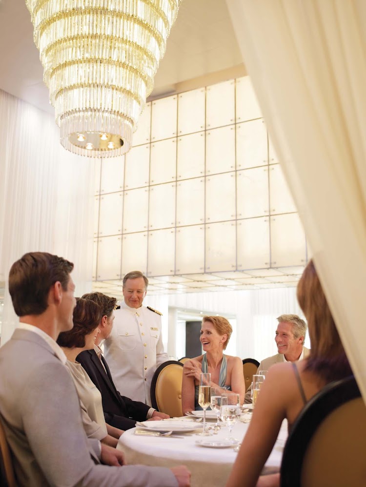 Enjoy delectable food, chat with the captain of your Seabourn ship and take in the fine dining ambiance of The Restaurant, which is open for breakfast, lunch or dinner.