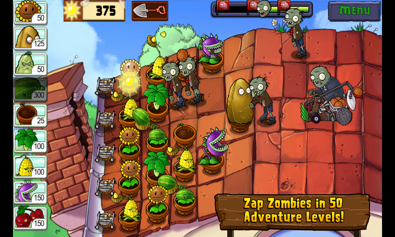   Plants vs. Zombies: captura de tela 