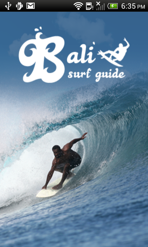Android application Bali Surf Guide screenshort