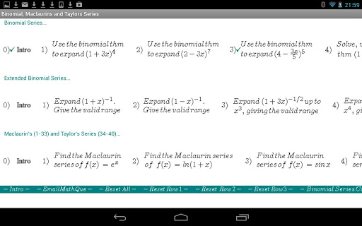 Binomial Maclaurin Taylor S