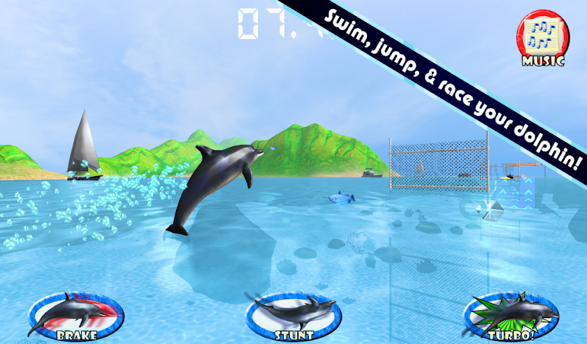Dolphin Swim &amp; Play Game Screen 1