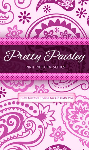 Pretty Pink Paisley SMS Theme