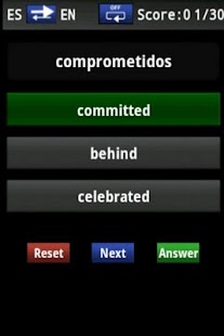 Vocabulary Trainer (ES/EN) Adv Screenshots 2
