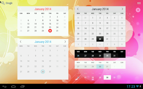 download Month Calendar Widget free