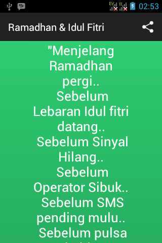 SMS Ramadhan Idul Fitri