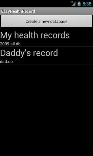 EasyHealthRecord Droid