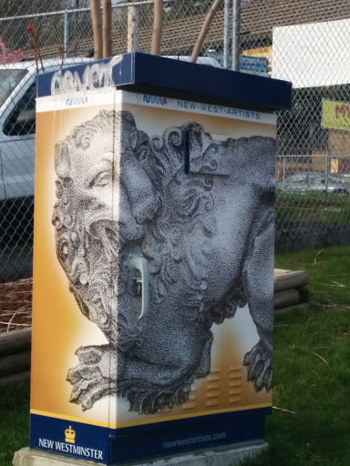 Dragon Stone Art Electrical Box